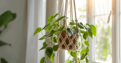 plantes en macramé